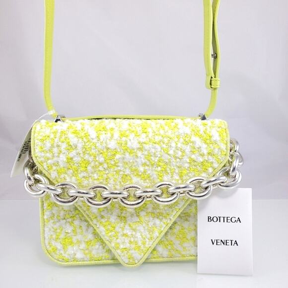 NWT$3,600 Bottega Veneta Small Boucle Mount Envelope Chain Shoulder Seagrass Bag - Picture 1 of 16